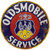 Oldsmobile Service Distressed Style Metal Sign 14 18 24 30 Round Man Cave Mall mancavemall.com