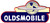 Oldsmobile Globe Shaped Steel Sign 15.6 x 34.6 Man Cave Mall mancavemall.com
