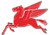 Pegasus New Look Left Facing Mobil Gas Oil Flying Horse Heavy Steel Sign Jumbo Size Sign Extra Extra Large XXL 4834 Man Cave Mall mancavemall.com