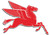 Pegasus New Look Right Facing Mobil Gas Oil Flying Horse Heavy Steel Sign Jumbo Size Sign Extra Extra Large XXL 4834 Man Cave Mall mancavemall.com