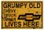Grumpy Old Chevy Truck Owner Lives Here Metal Sign 2 Styles Available New Look or Vintage Distressed Look Metal Sign  Man Cave Mall mancavemall.com Vintage Design Chevrolet