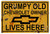 Grumpy Old Chevrolet Owner Lives Here Metal Sign 2 Styles Available New Look or Vintage Distressed Look Metal Sign  Man Cave Mall mancavemall.com Vintage Design Chevy