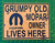 Grumpy Old Mopar Owner Lives Here Large Magnet 8.5" x 11" Size Grid