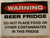 Warning Beer Fridge PVC Magnet 2" x 3" mancavemall Man Cave Mall mancavemall.com