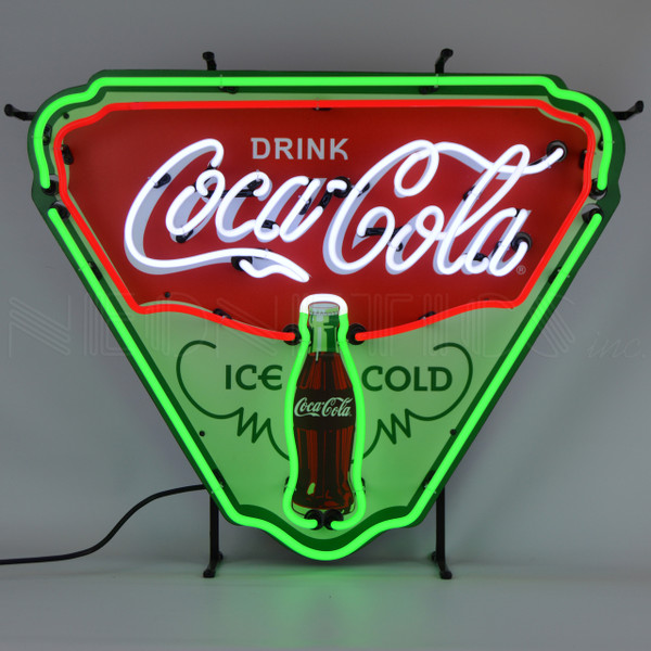 Coca Cola Ice Cold Coke Shield Neon Sign Mancavemall Mancave Man Cave