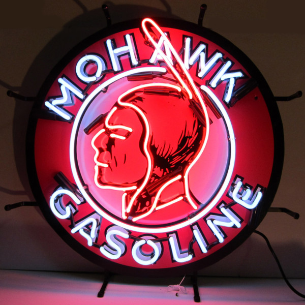 Mohawk Gasoline Neon Sign Man Cave Mall Mancave Mall mancavemall.com