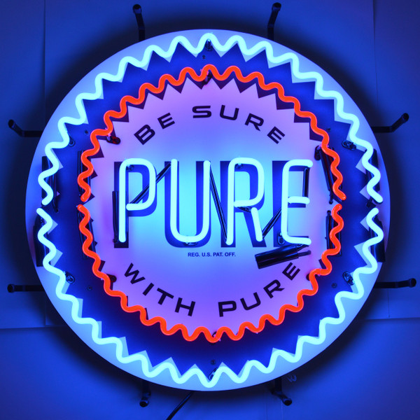 Pure Gasoline Neon Sign Man Cave Mall Mancave mall mancavemall.com