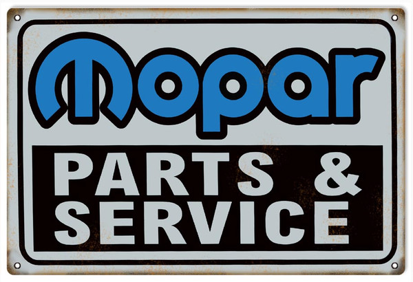 Mopar Parts Service Metal Sign 2 sizes 1218 1624 Man Cave Mall mancavemall.com