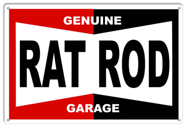 Genuine Rat Rod Garage Metal Sign 3 Sizes Available 1218 1624 1830 Pinup Metal Sign  Man Cave Mall mancavemall.com
