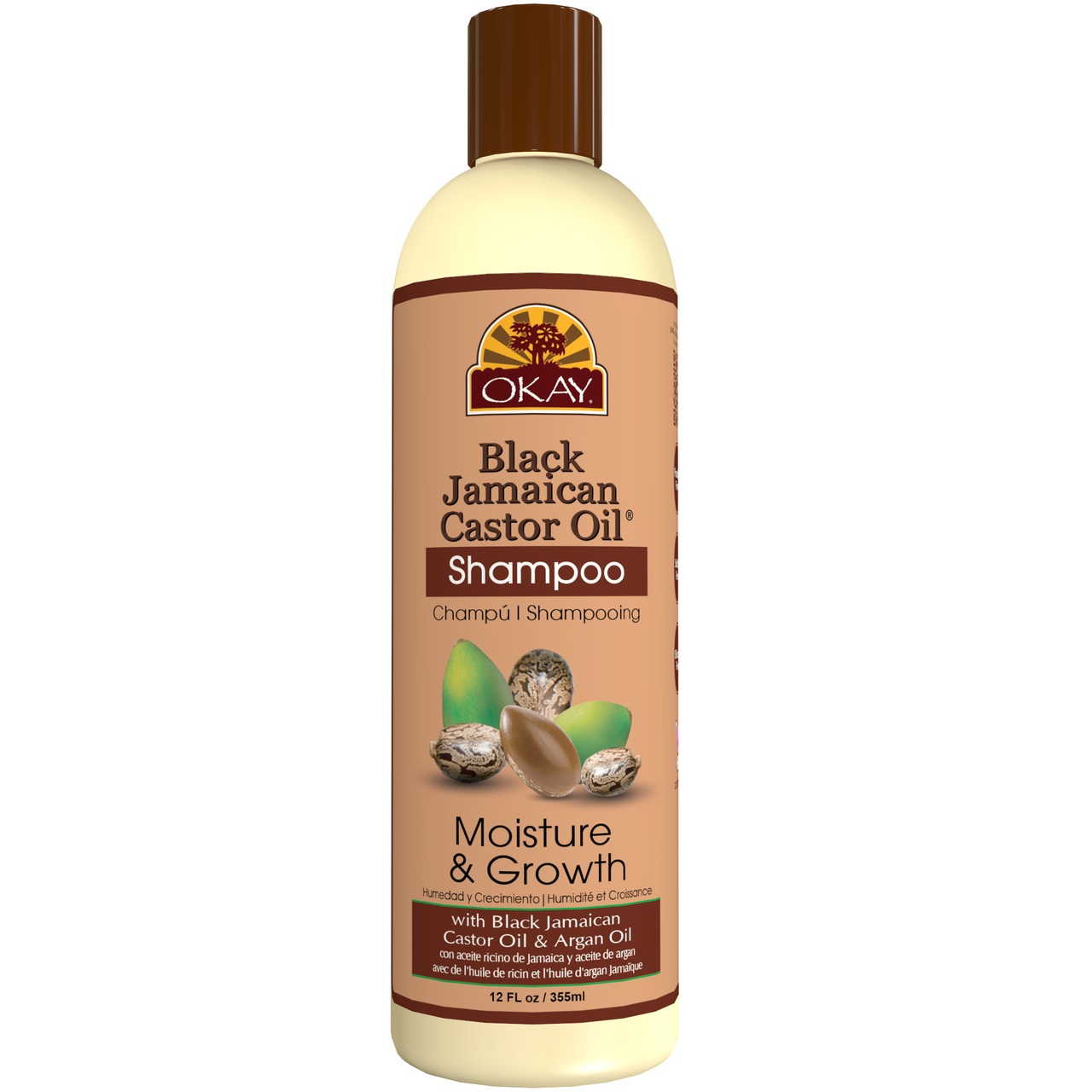 Okay Black Jamaican Castor Oil Moisture Growth Shampoo Helps Moisturize Regrow Strong Healthy Hair
