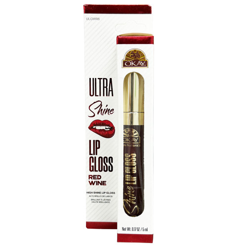 OKAY Ultra Shine Lip Gloss- Red Wine
