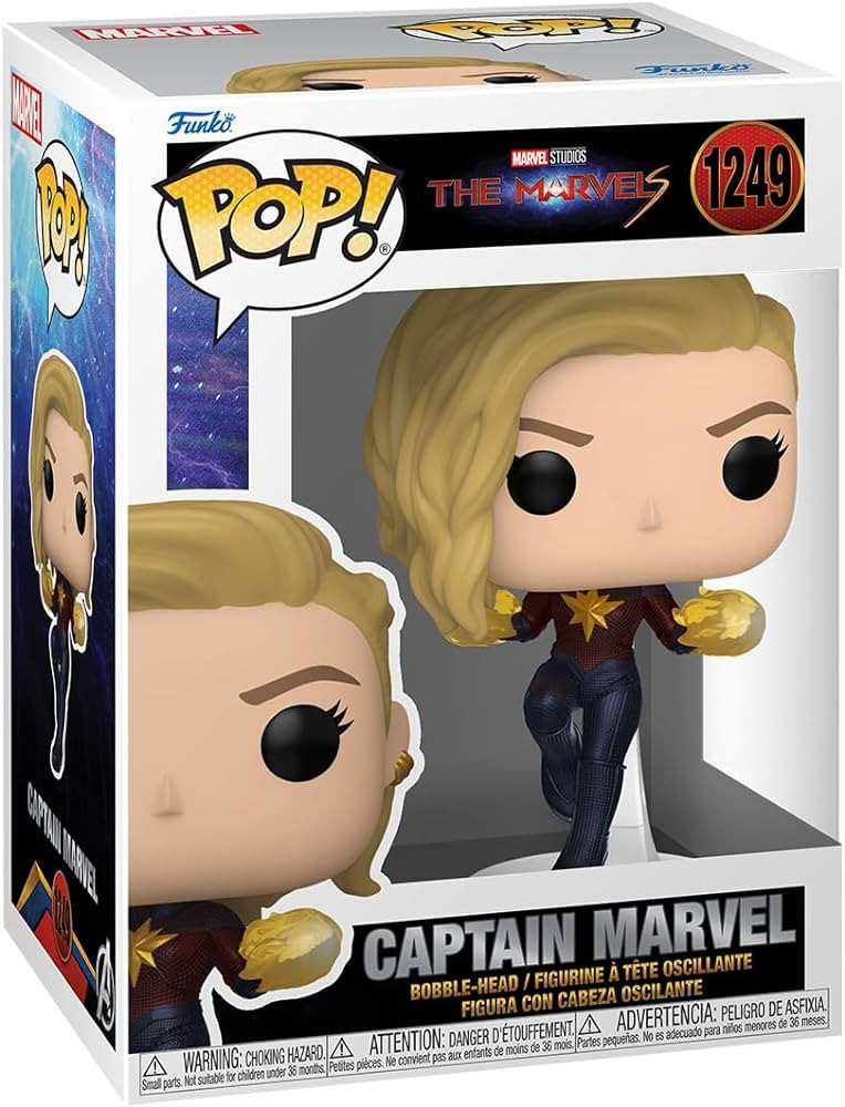 【新品】Funko pop Marvel フィギュア 4体　　保護ケース付 Funko Pop! Marvel: The Marvels - Captain Marvel - PB&J Comics