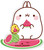 Acryl Figure - Molang - Molang & Watermelon