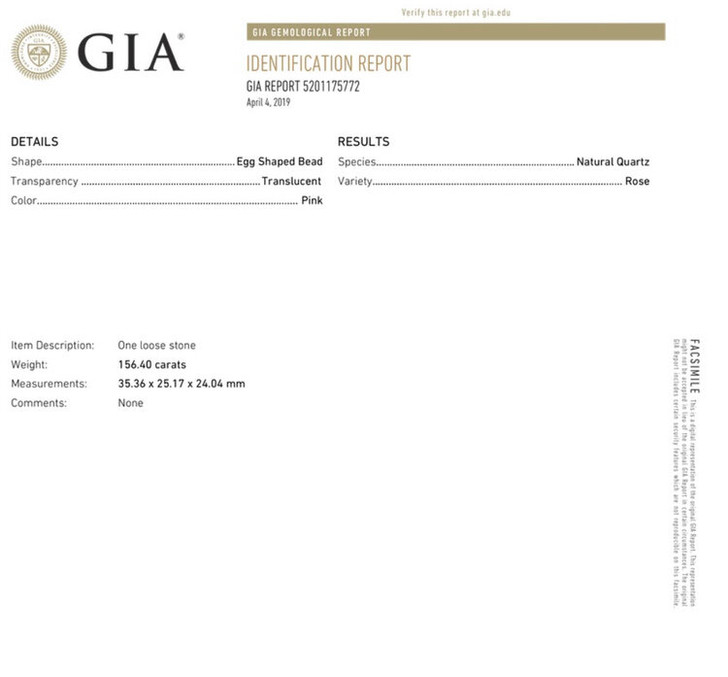 MIni "G" Rose Wand -GIA Certified