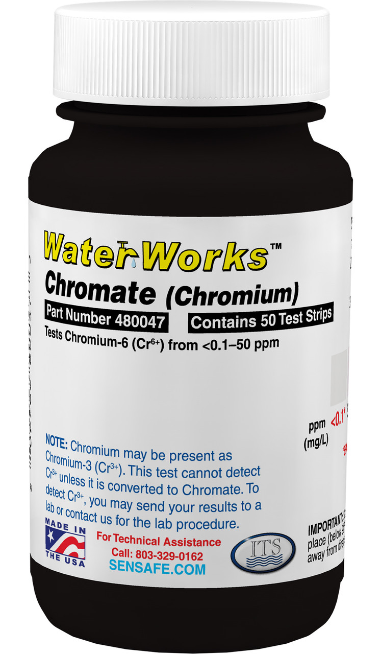 WaterWorks™ Chromate (Chromium) Visual Test Strips Industrial Test