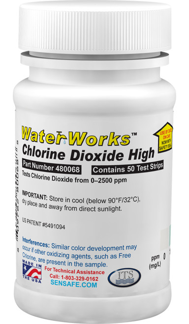 WaterWorks™ Chlorine Dioxide High Test Strips Bottle