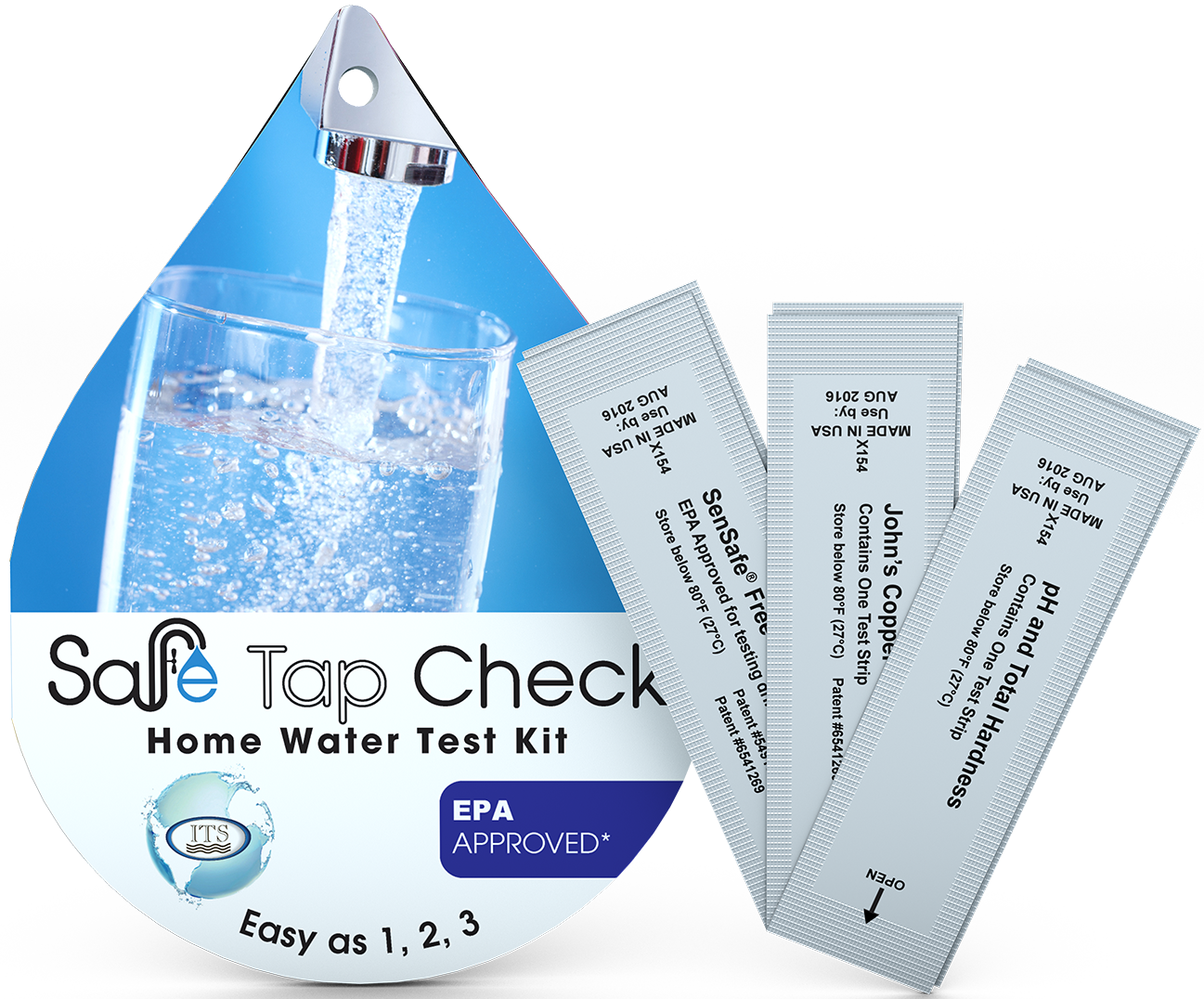 saftetap instructions and test strips