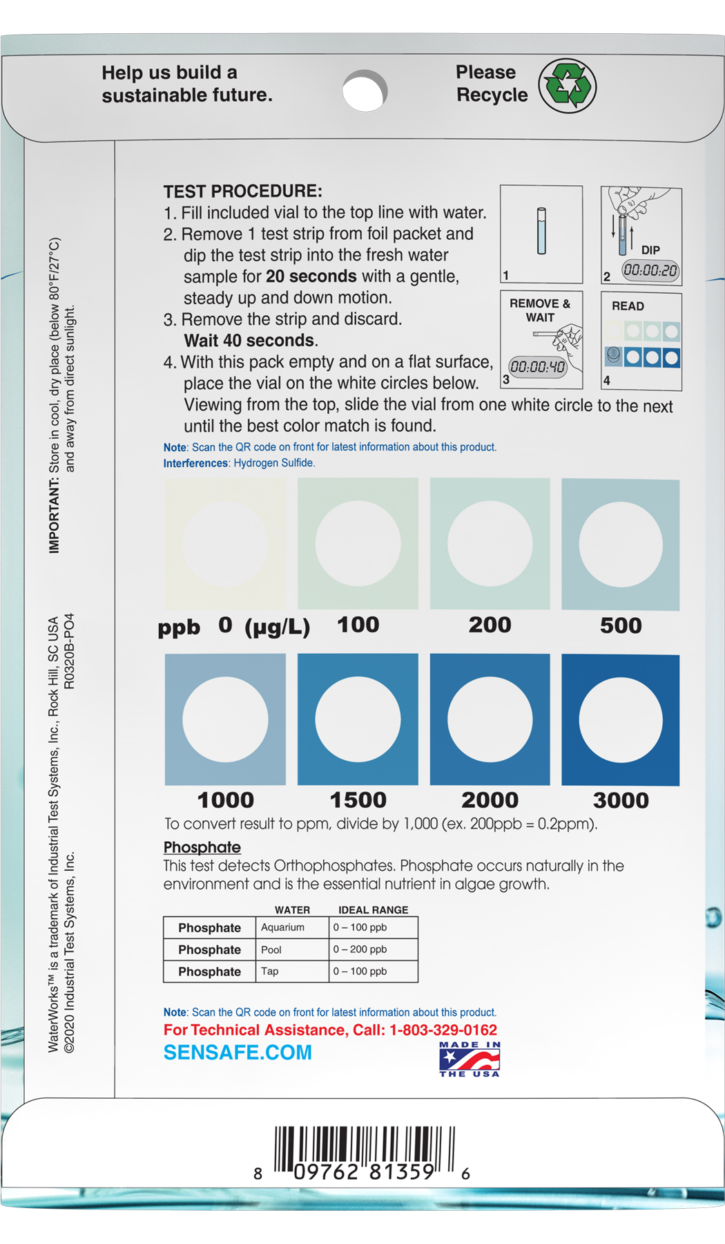 Aquarium Phosphate Test Strips