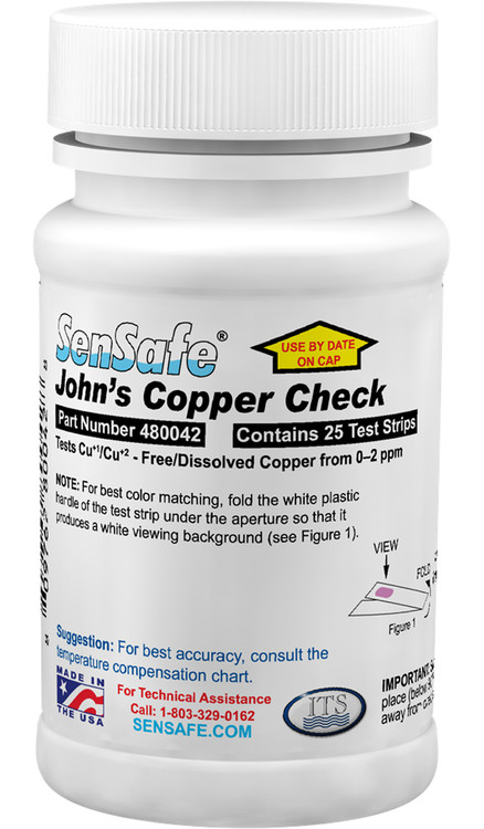 SenSafe® Copper (John's) Visual Test Strips | Industrial Test Systems