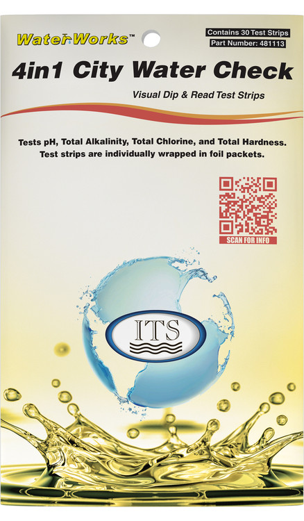 WaterWorks™ 4in1 City Water Check Visual Test Strips | Industrial