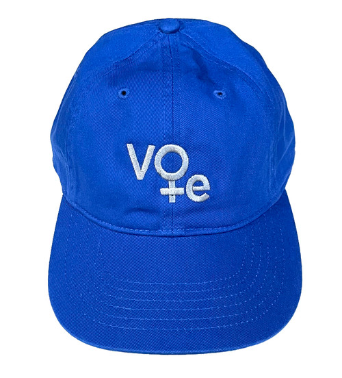 New #Vote Blue cap with silver embroidery. Adjustable strap. One size fits all.