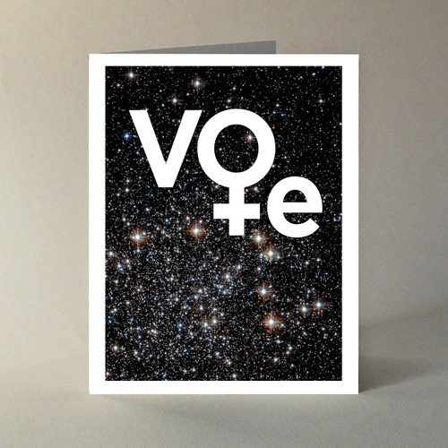 Box of 10 note cards. A-2 size. Designed and printed in our home studio.
Featuring Peter's 2018 Vote symbol with Starry Night background

Message inside:
"We all have to vote like our lives and the world depend on it, because they do.
The only way to be certain of the future is to make it ourselves."
Billie Ellish