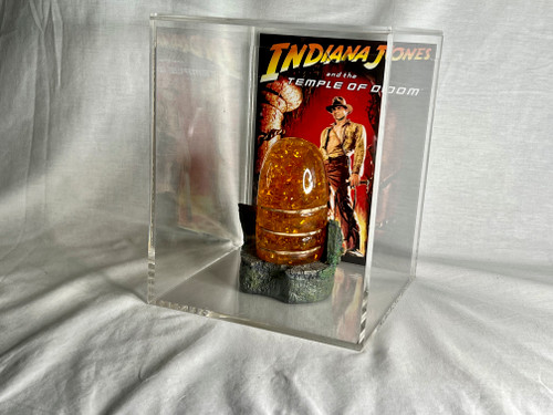 Indiana Jones, Sankara Stone, Solid Amber Resin, Glass Crystals, Real Prop Replica, Lighted Jungle Stand, Acrylic Case, Signed, Numbered, Limited Edition