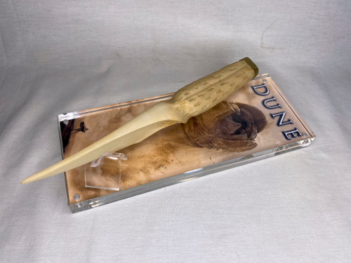 Dune, Movie Version, Fremen Crysknife, Real Prop Replica, Leather Sheath, Acrylic Display Plaque, Signed, Numbered, Limited Edition