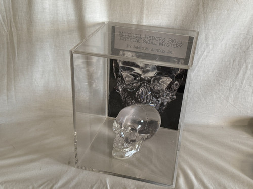 Mitchell Hedges Ancient Crystal Skull Replica, Solid Acrylic, Display Case, Color Book, Signed, Numbered, Limited Edition
