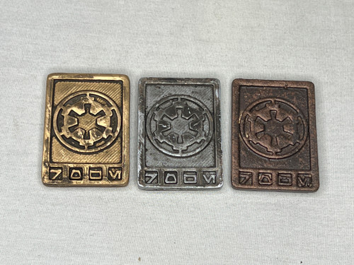 Star Wars Galactic Credit 3 Chip Piece Set, Real Prop Replica, Solid Metal, Signed, Numbered, Limited Edition