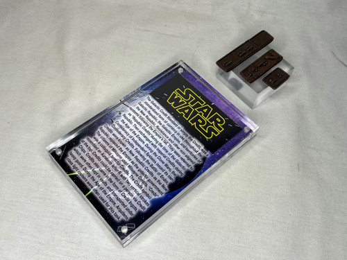 Star Wars Galactic Bronze Credit Ingot Set, Display Plaque, Item Stand, Real Prop Replica, Solid Metal, Signed, Numbered, Limited Edition