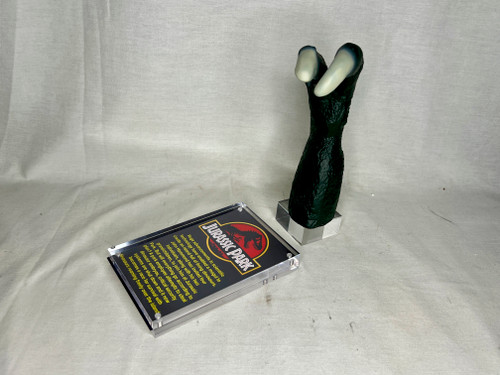 Jurassic Park, T-Rex Dinosaur Claw, Solid Resin, Display Plaque, Item Stand, Real Prop Replica, Signed, Numbered, Limited Edition