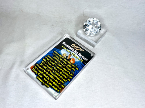 007 James Bond, Diamonds Are Forever Diamond, Glass, Display Plaque, Item Stand, Limited Edition