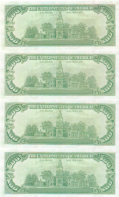 X-Files, Prop Sheet of Money, Back, David Duchovny, Gillian Anderson