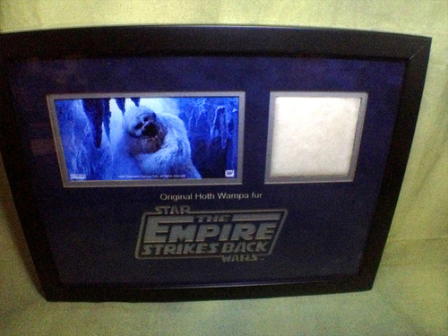 Star Wars, Empire Strikes Back, Hoth Wampa Fur Prop, Framed