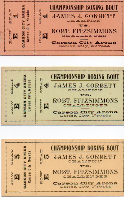 Gentleman Jim, Real Prop Boxing Ticket, Errol Flynn, Alexis Smith, Mint Condition, Authenticated by 3 Sources