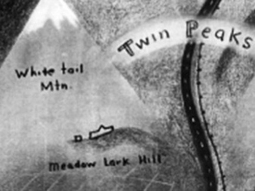 Twin Peaks TV show Map, by David Lynch, Very Detailed