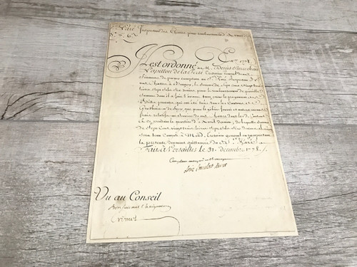 King Louis XVIII, 1778 Signed Document, PSA/DNA Authenticated