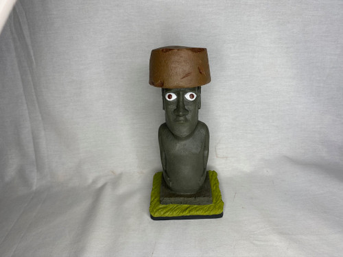 Easter Island Hat Statue, Rapa Nui, Kon Tiki, Free Book, Solid Resin, Signed, Numbered, Limited Edition 