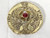 Indiana Jones RA Headpiece, Antique Gold, Solid Metal, Red Jewel, Staff Stand and Display Plaque, Signed Numbered Limited Edition 