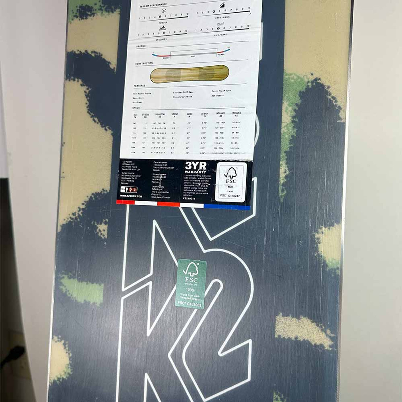 K2 Standard B Grade Snowboard 2025 | Corbetts Ski + Snowboard