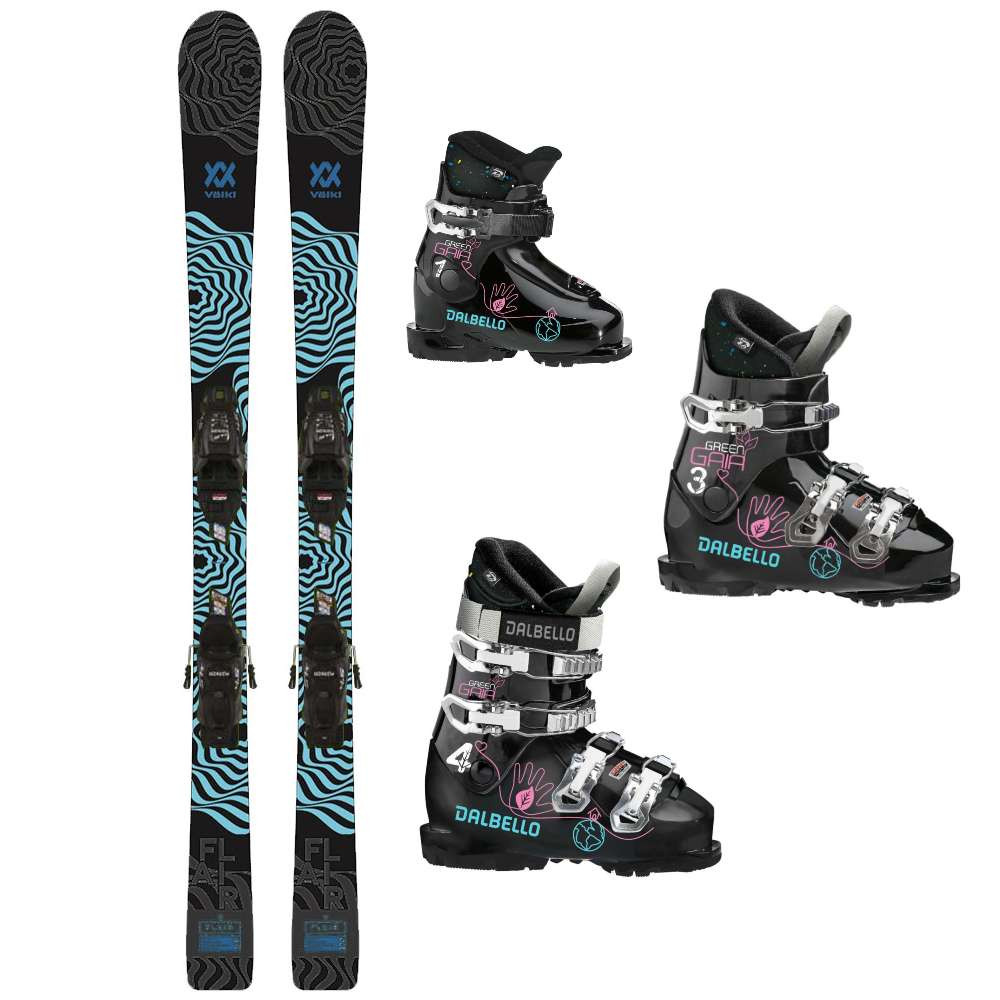 Volkl Flair JR Skis w Dalbello Gaia JR Ski Boots Package
