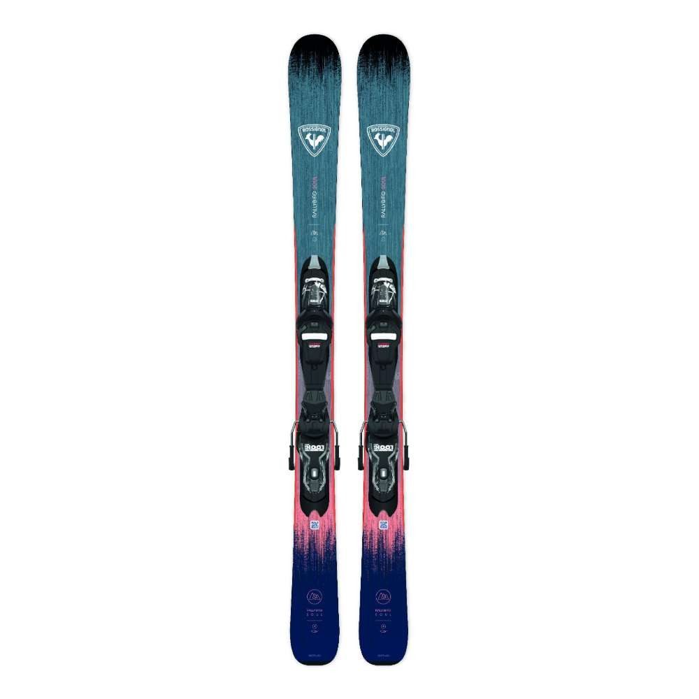 ROSSIGNOL PRO スキーセット 青/ピンク　128センチ ロシニョール(ROSSIGNOL) ジュニアスキー板 4点セット EXPERIENCE PRO+