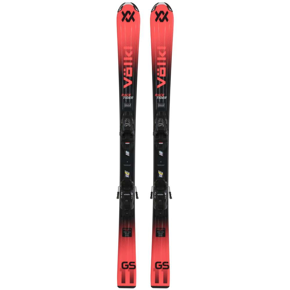Volkl Racetiger JR Red Skis w vMotion 4.5 JR GW Bindings 2026
