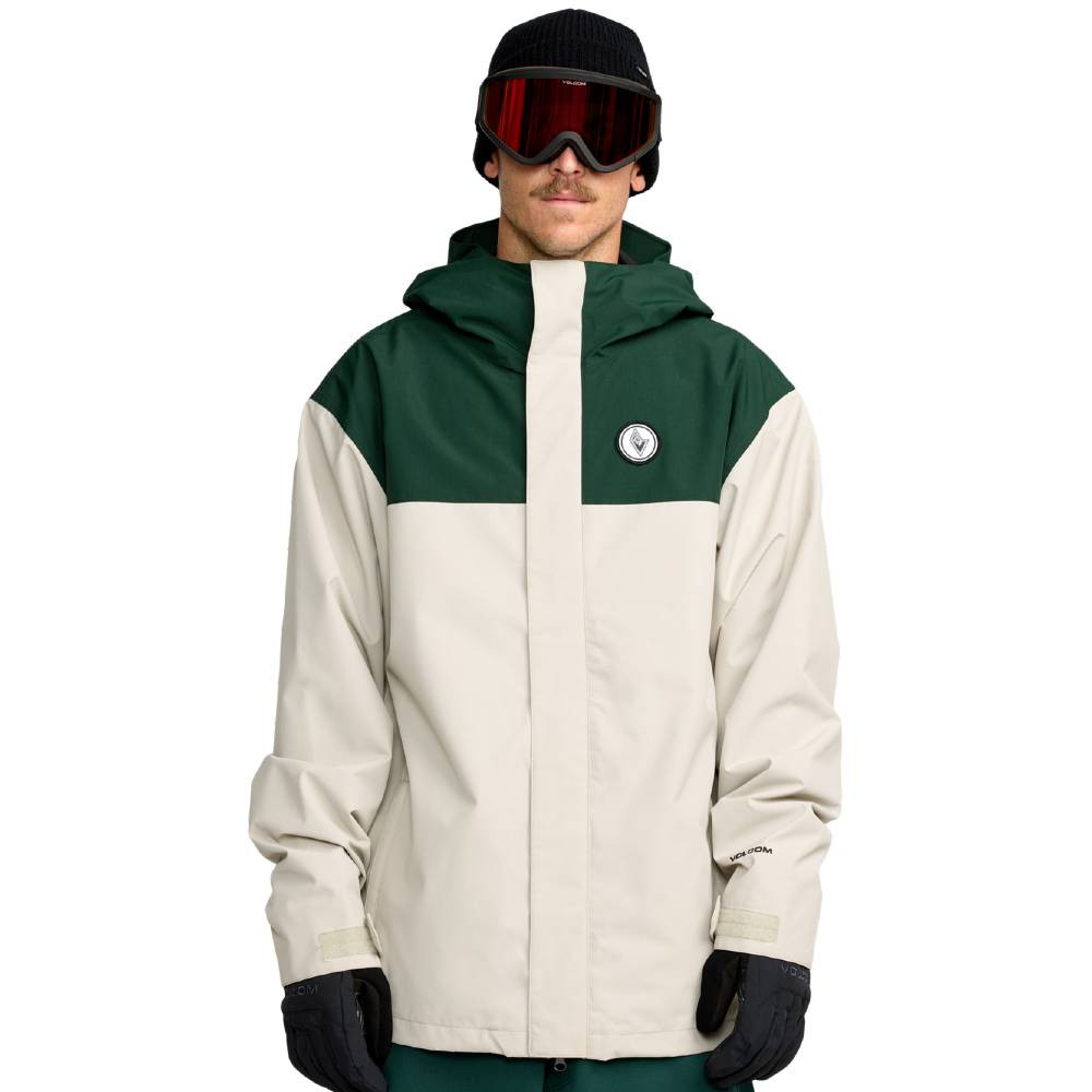 Volcom ダウンジャケット オリーブ/ホワイト Volcom Buckthreeeighty Mens Jacket 2026 | Corbetts Ski + Snowboard