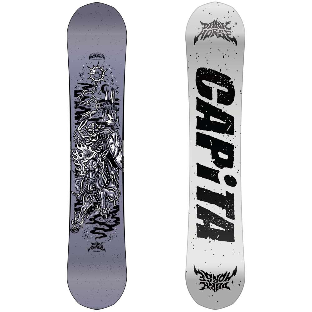 CAPiTA Dark Horse Snowboard w Union Strata Snowboard Bindings