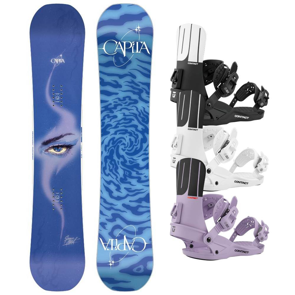 CAPITA UNION スノーボードセット 138 CAPiTA Space Metal Fantasy Womens Snowboard w Union Contact