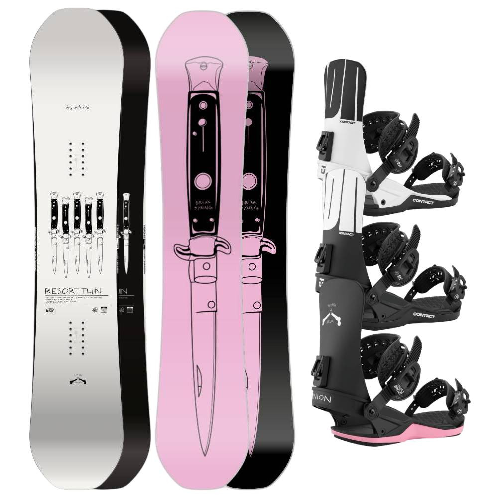 CAPiTA SB Resort Twin Snowboard w Union Contact Snowboard Bindings