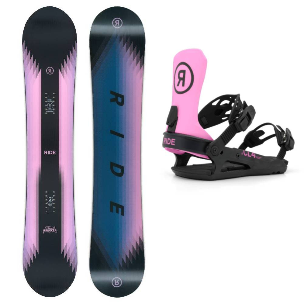 Ride Heartbreaker Womens Snowboard w Ride CL-4 Snowboard Bindings