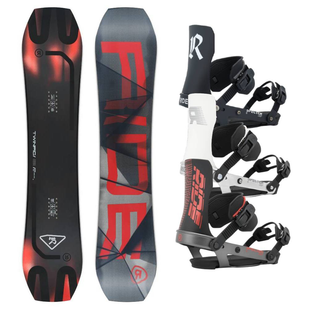 Ride Twinpig Snowboard w Ride Specter Snowboard Bindings Package